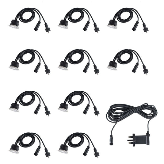ten decking lights with wires