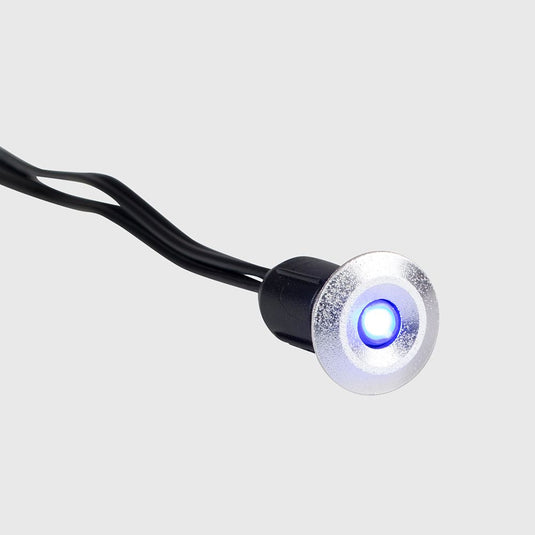 deck light with blue light and black wire