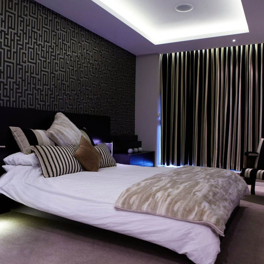 bedroom with CCT LED strip light