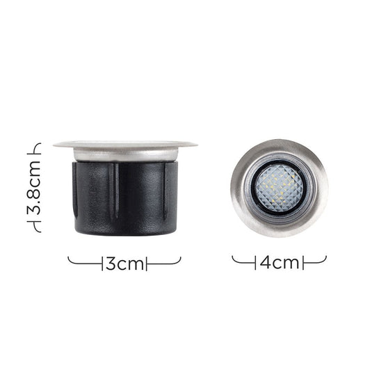 round decking light with measurements