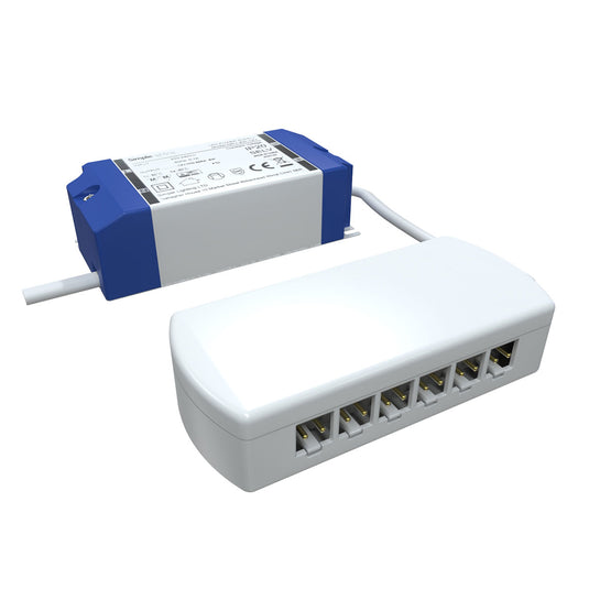 Close up of a 6-way distributor with LED driver