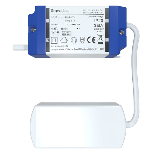Flat view of an LED driver with 6-way distributor