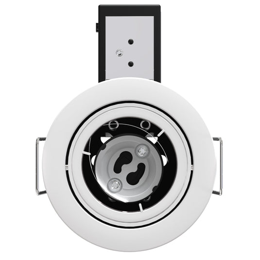 top of a white tilt fire-rated downlight
