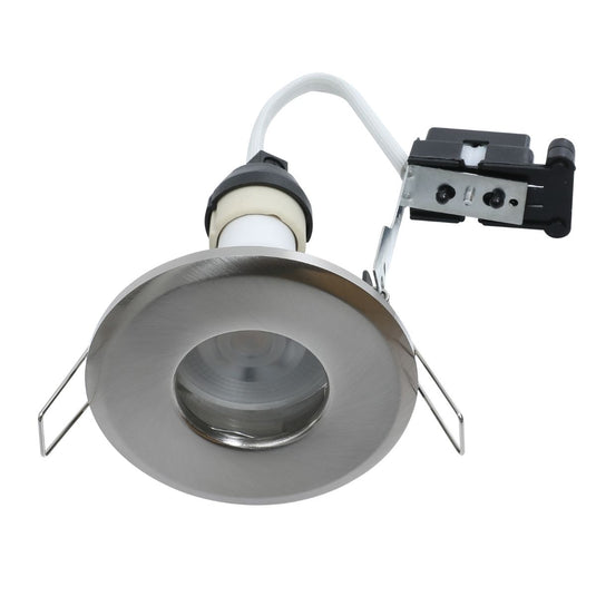 IP65 bathroom downlight in brushed chrome