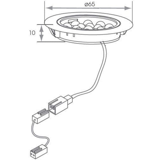Recessed type led cabinet light with dimensions