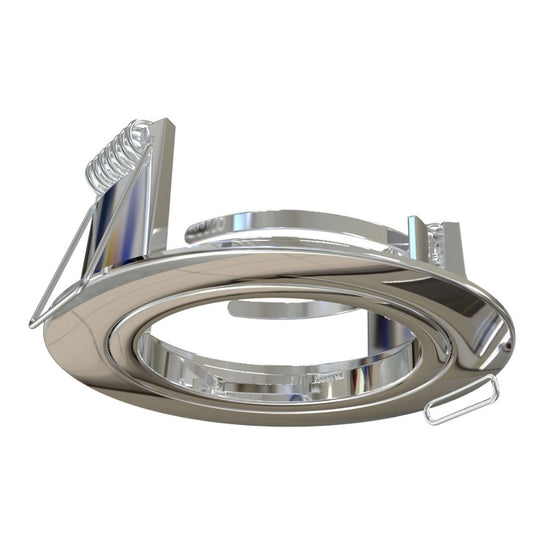 polished chrome GU10 LED downlight bezel
