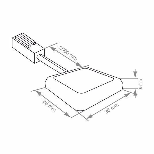 drawing of an LED plinth light with measurements