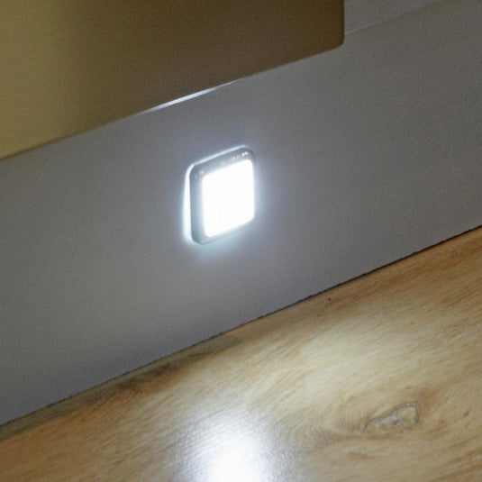 square LED plinth light with a natural white light