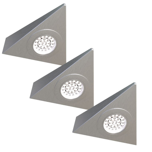 pack of 3 triangle under cabinet lights with natural white light
