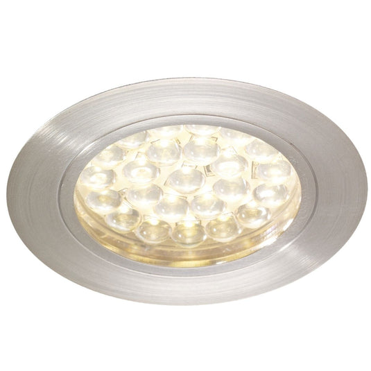 under cupboard light in brush chrome with warm white light