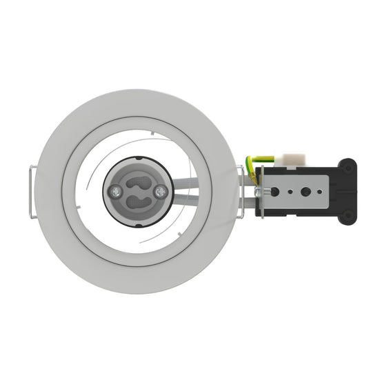 top shot of a white GU10 LED downlight