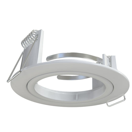 side of a white GU10 LED downlight bezel