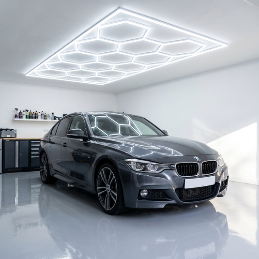 Hexagon LED light kit with border, lit
