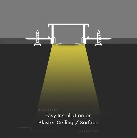 Plaster In Aluminium LED Profile, surface mounted feature