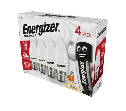 4 x Energizer B22 LED Candle Bulbs