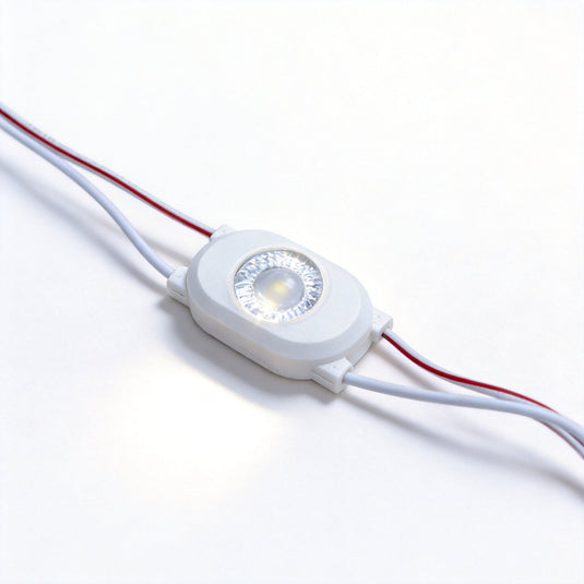 Close up of the single LED module chain