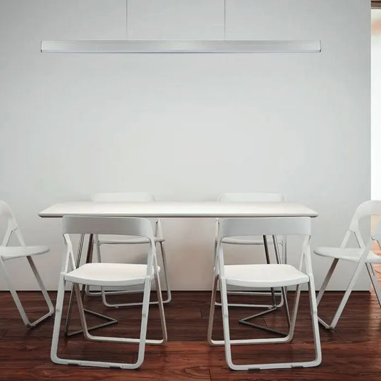 LED Linear Hanging Light, Samsung Chips - suspended above dining setting
