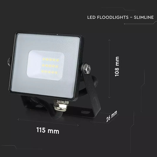 LED Flood Light, Cool White with dimensions