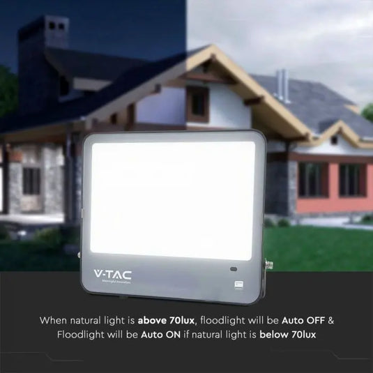 200w LED Flood Light with Photocell Sensor & Samsung Chip - 65000K  auto on/off feature