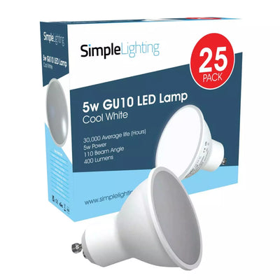 25 x 5w GU10 LED Lamps