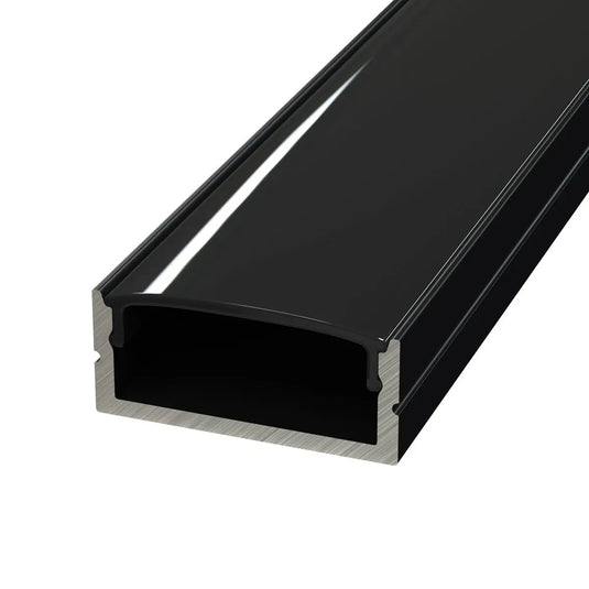 Black Aluminium Surface Mounted Profiles without end cap