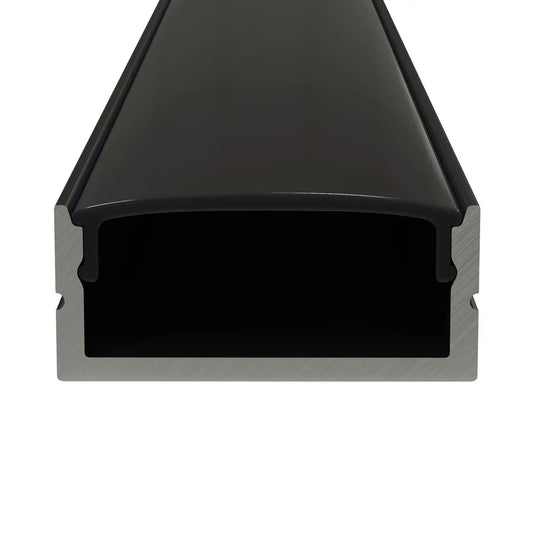 Aluminium Surface Mounted Profiles front facing shot with end cap