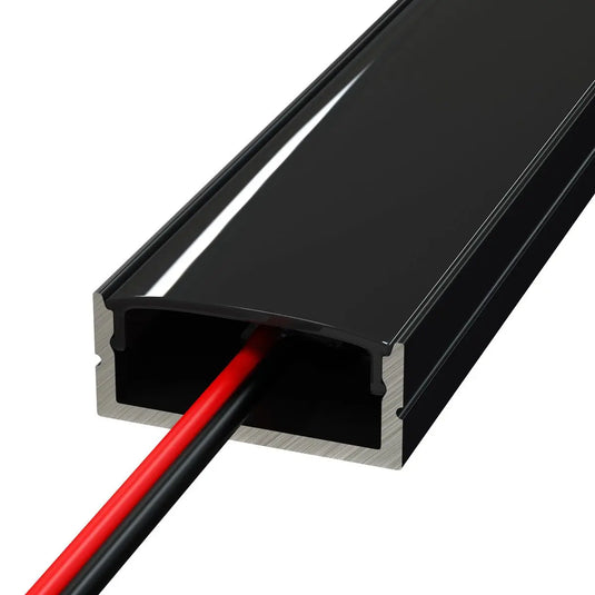 Black Aluminium Surface Mounted Profiles with LED Strip wiring