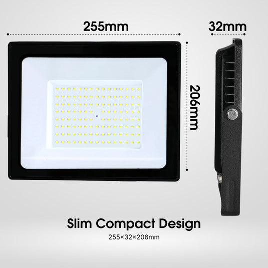 Slim profile of the 100w LED floodlight