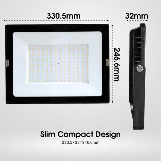 Slim profile of the 150w LED floodlight