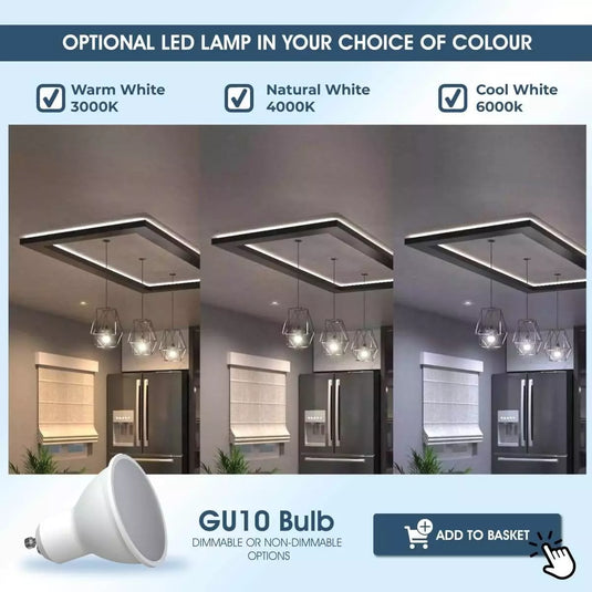 Die-Cast, Fire Rated LED Downlight in different colour temperatures