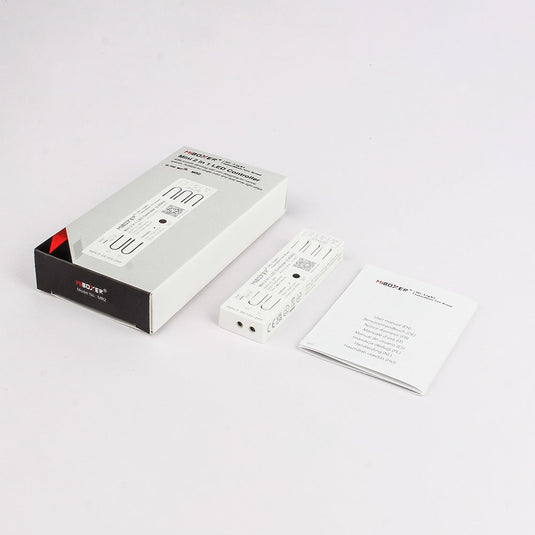 Mini LED controller with its box and instructions