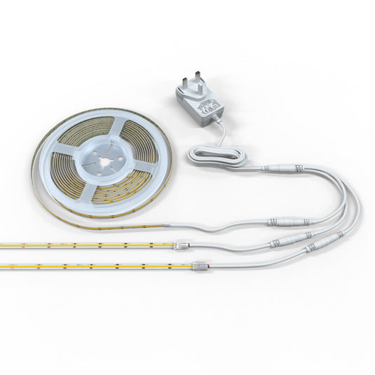 Strip accessories with a power supply and COB strip