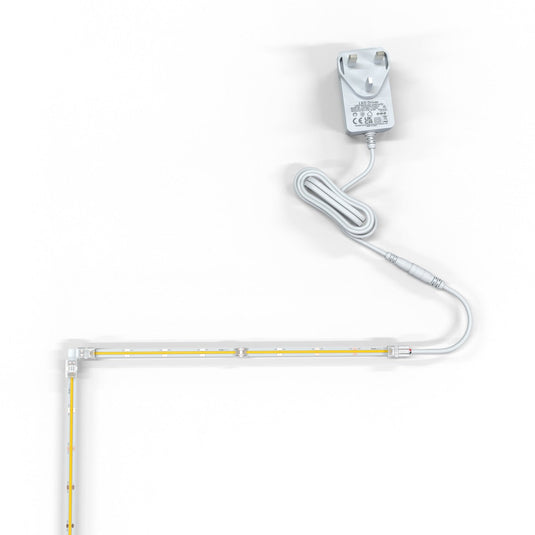 Strip accessories shown with a plug-in power supply