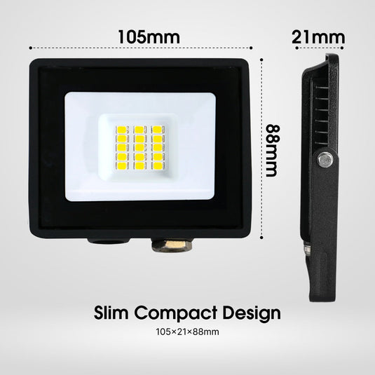 Slim, compact floodlight body
