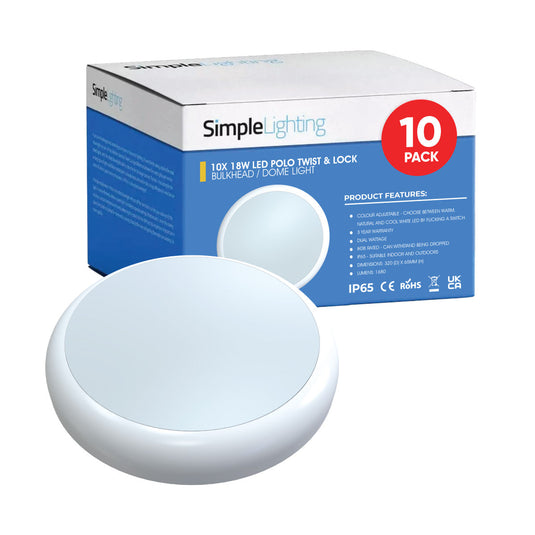 Pack of 10 Polo LED bulkheads