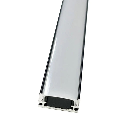 LED Profile, Black Slimline With Diffuser without end cap