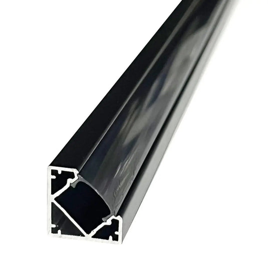 Corner 48 Degree Black Aluminium Profile