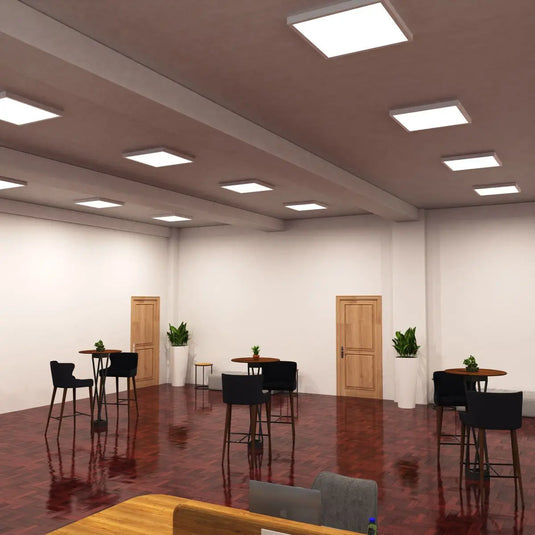 waiting area with 600x600mm surface-mounted LED panels