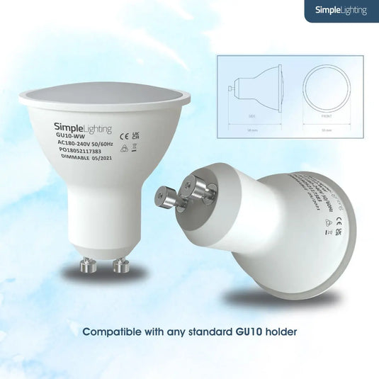 5w Dimmable GU10 LED Lamps compatible to standard GU10