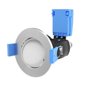 Brushed Chrome, Tilt, Fire Rated GU10 Downlight