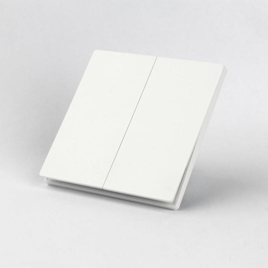 White 2 gang wireless push switch