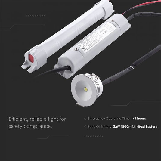 Technical details of the emergency downlight