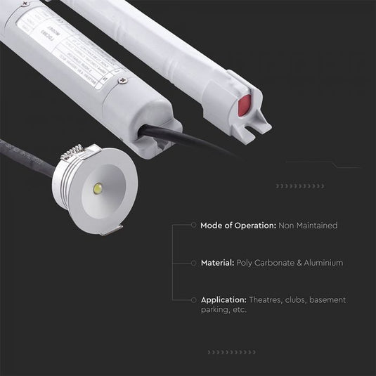 Construction details of the emergency downlight