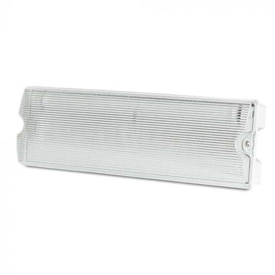 Front of the emergency exit sign housing