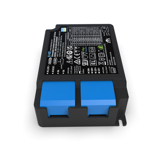 LED driver with blue connector covers