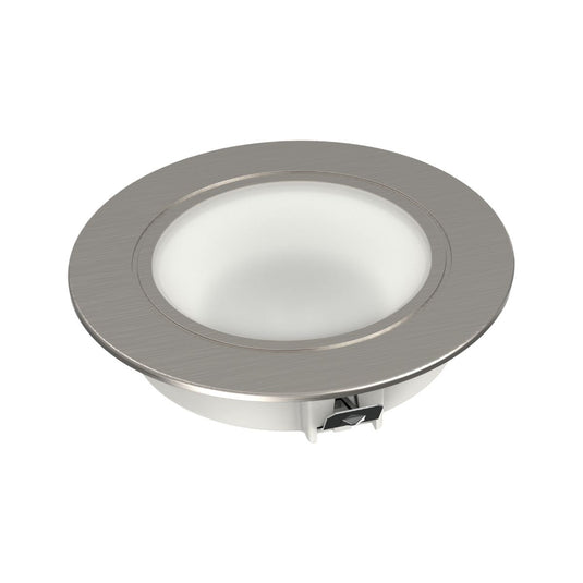 Round recessed under cabinet light