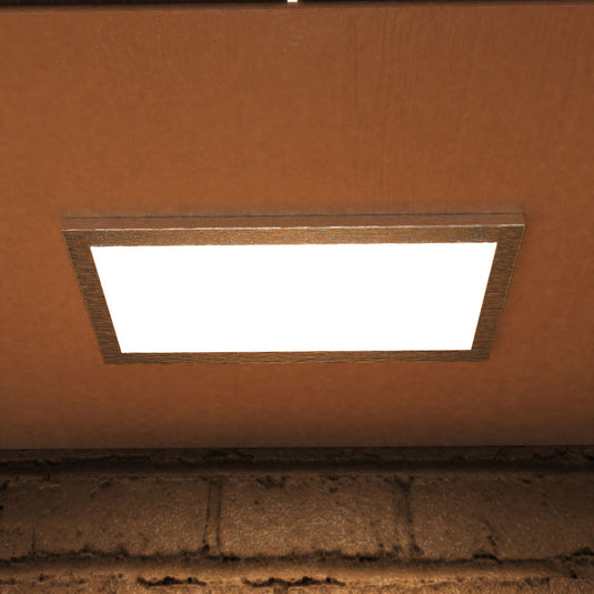 Close up of a cabinet light under a kitchen cabinet
