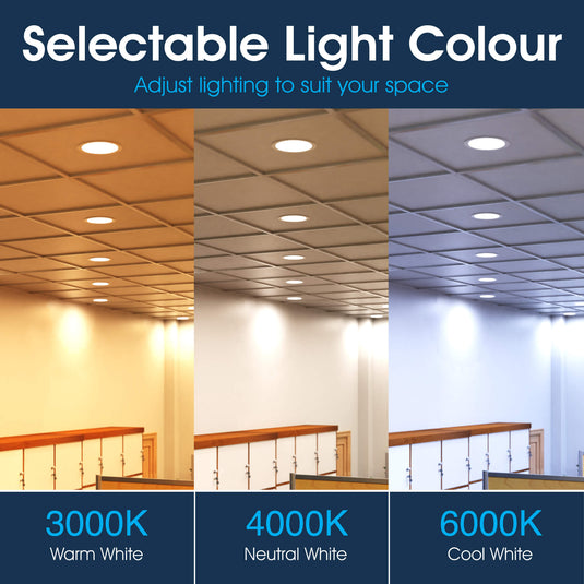 Infographic on the selectable light colour