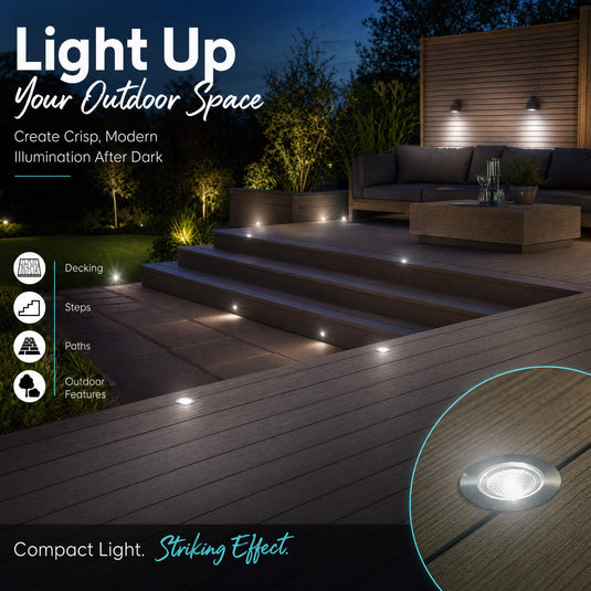 Infographic on lighting an outdoor space