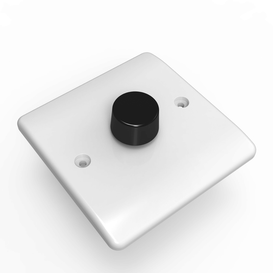 Dimmer module with a black rotary knob